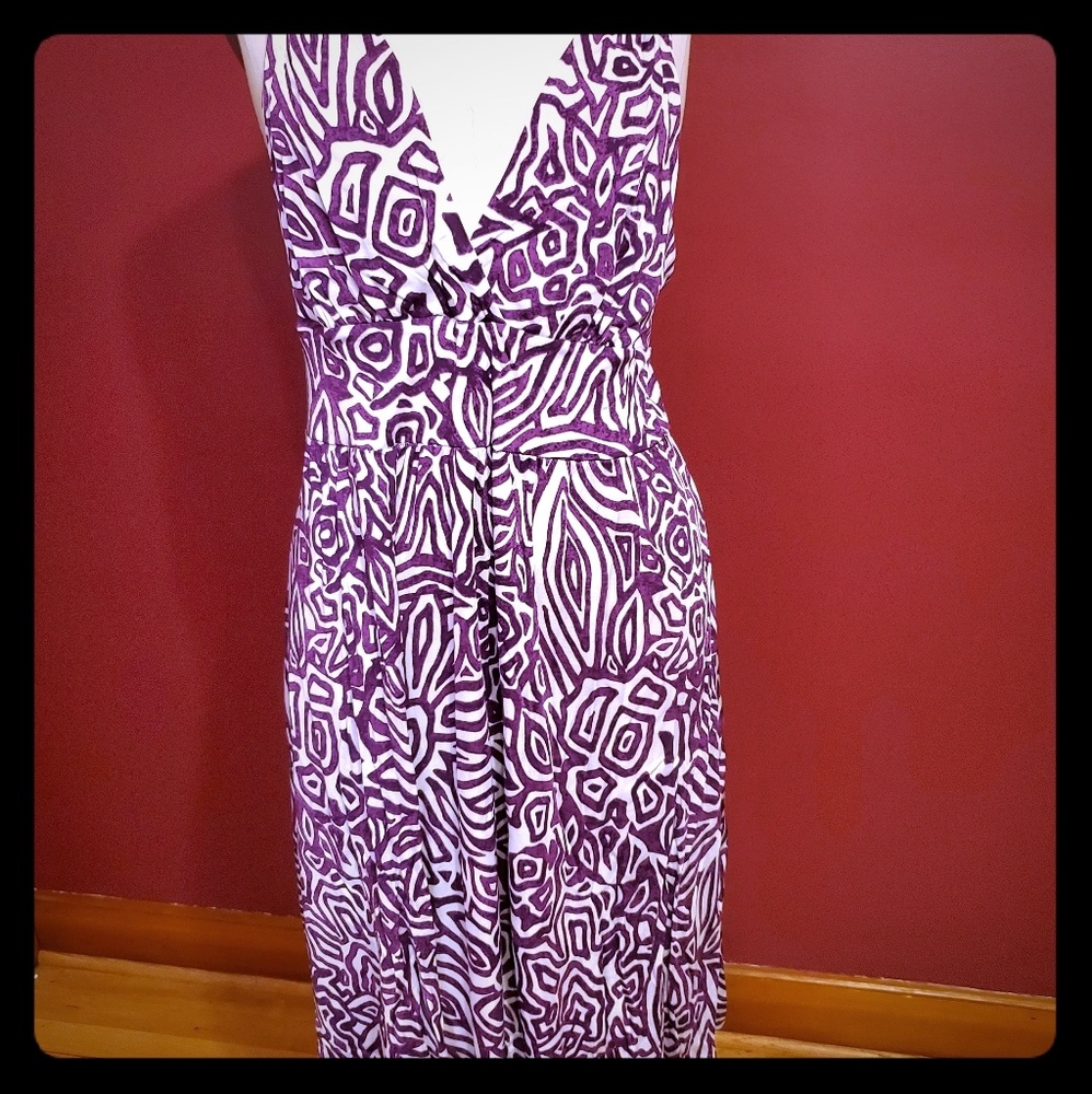 Banana Republic Purple and White Dress